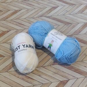 Premier Just Yarn and Baby Bee Sweet Delight Yarn Set - White and Blue